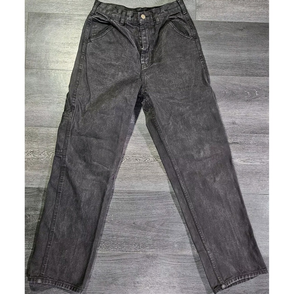 J. Galt Carpenter Jeans Womens M‎ Black Faded Loose Y2K Style Streetwear Grunge